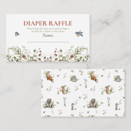 Wildflower Aardbei Zomer Douche Luier Raffle Visitekaartje