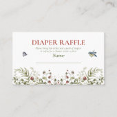 Wildflower Aardbei Zomer Douche Luier Raffle Visitekaartje (Voorkant)
