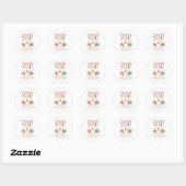 Wildflower aardse bloem sticker om dank je wel te (Vel)
