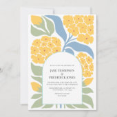 Wildflower Abstract Floral Modern Spring Wedding Kaart (Voorkant)