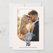 Wildflower Abstract Floral Modern Spring Wedding Kaart (Achterkant)