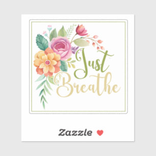 Wildflower Adem gewoon op maat gesneden vinyl Stic Sticker