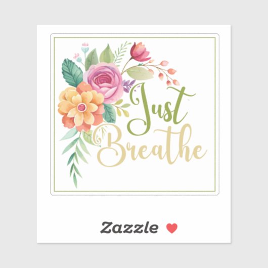 Wildflower Adem gewoon op maat gesneden vinyl Stic Sticker (Vel)