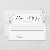 Wildflower advies en wensen voor de bruid Kaart (Voorkant)
