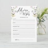 Wildflower advies en wensen voor de bruid Kaart (Staand voorkant)
