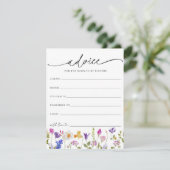 Wildflower Advies voor de Ouders Baby shower Kaart (Staand voorkant)