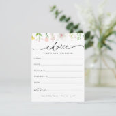 Wildflower Advies voor de Ouders Baby shower Kaart (Staand voorkant)