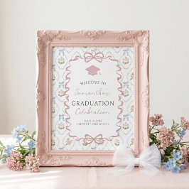 Wildflower Afstudeer Welkomstbord Poster
