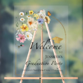 Wildflower Afstudeerfeest Acryl Welkomstbord Acryl Bord (Neutraal)