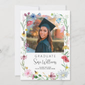 Wildflower Afstudeerfoto Aankondiging (Voorkant)