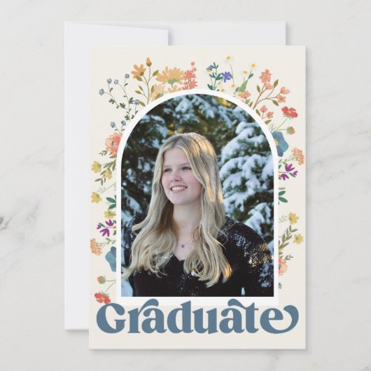 Wildflower Afstuderen aankondiging (Voorkant)