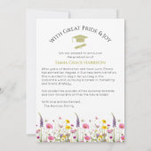 Wildflower Afstuderen Aankondiging met Foto's (Achterkant)