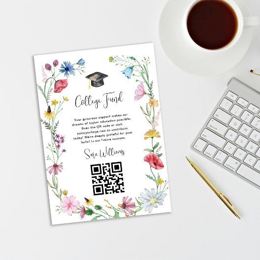 Wildflower Afstuderen college fonds Informatiekaartje