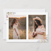 Wildflower Afstuderen Dank u kaart 3 foto's Boho (Achterkant)