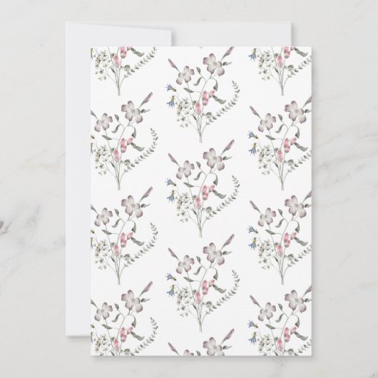 Wildflower Afstuderen Foto Aankondiging (Achterkant)