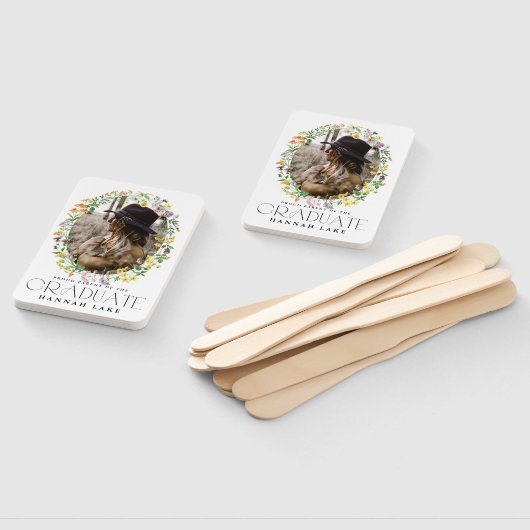 Wildflower Afstuderen Foto Handwaaier (Niet-gemonteerd)