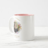 Wildflower Afstuderen Foto Proost op de Afstuderen Tweekleurige Koffiemok (Voorkant links)