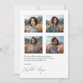 Wildflower Afstuderen Fotocollage Bedankkaart (Achterkant)