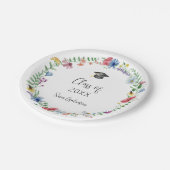 Wildflower Afstuderen Papieren Bordje (Gekanteld)