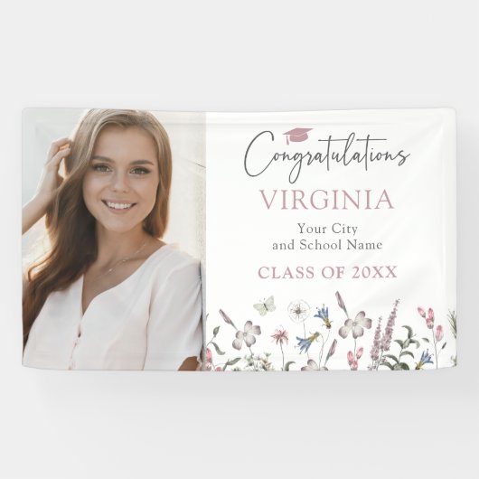 Wildflower Afstuderen Photo Banner (Horizontaal)