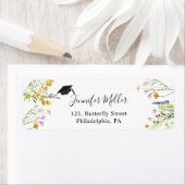 Wildflower Afstuderen retour adreslabel Etiket (Insitu)