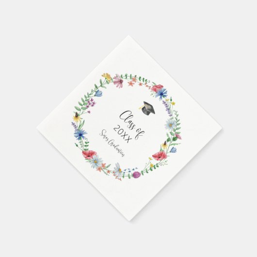 Wildflower Afstuderen Servet (Hoek)