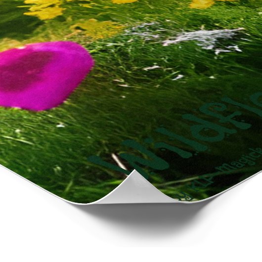 Wildflower AI Fantasy Digitale Kunst Print Landsch (Hoek)