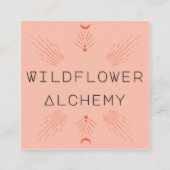 Wildflower Alchemy Biz Kaart Vierkante Visitekaartje (Achterkant)