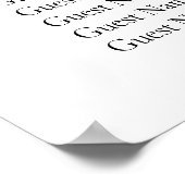 Wildflower alfabetische bruiloft zitgrafiek poster (Hoek)