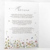 Wildflower Alles in één drievoudige bruiloft uitno Drieluik Programma (Binnenzijde eerst)