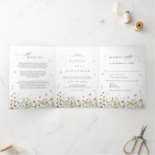 Wildflower Alles in één drievoudige bruiloft uitno Drieluik Programma (Binnen)