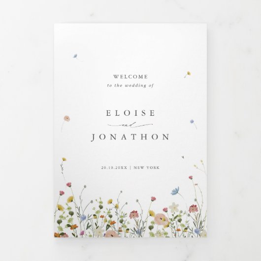 Wildflower Alles in één drievoudige bruiloft uitno Drieluik Programma (Cover)