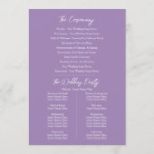 Wildflower and grasses watercolor wedding program programmakaart (Achterkant)