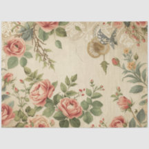 Wildflower & Antique Rose Decoupage Cottagecore
