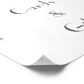 Wildflower Arc Roze Witte Trouwkaarten & Geschenke Poster (Hoek)