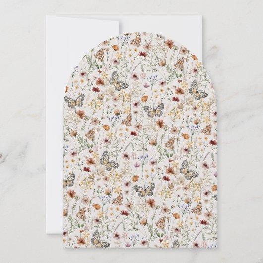 Wildflower Arch Afstuderen Uitnodiging (Achterkant)