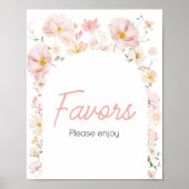Wildflower Arch Baby in Bloom Baby shower Favors Poster (Voorkant)