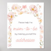 Wildflower Arch Baby in Bloom Envelope Station Poster (Voorkant)