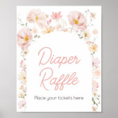 Wildflower Arch Baby in Bloom Luier Raffle Poster (Voorkant)