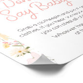 Wildflower Arch Baby in Bloom Zeg geen Baby Poster (Hoek)