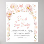 Wildflower Arch Baby in Bloom Zeg geen Baby Poster (Voorkant)
