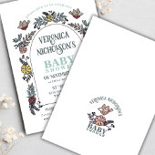 Wildflower Arch Garden Party Baby shower Kaart