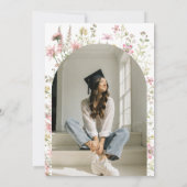 Wildflower Arch Graduation Invite 2026 Kaart (Achterkant)