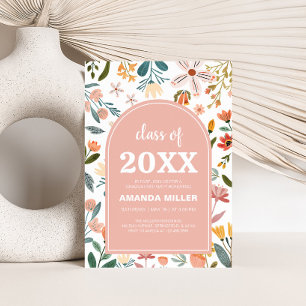 Wildflower Arch Graduation Party Uitnodiging