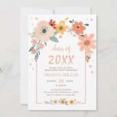 Wildflower Arch Meadow Graduation Party Uitnodigin Kaart (Voorkant)