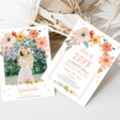 Wildflower Arch Meadow Graduation Party Uitnodigin Kaart