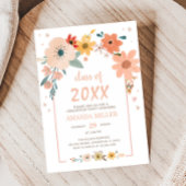 Wildflower Arch Meadow Graduation Party Uitnodigin Kaart