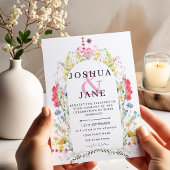 Wildflower Arch Wedding Kaart