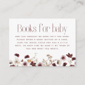 Wildflower Autumn Baby shower Boeken voor Baby Informatiekaartje (Voorkant)