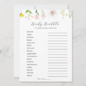 Wildflower Baby Babble Scramble Game Kaart (Voorkant)